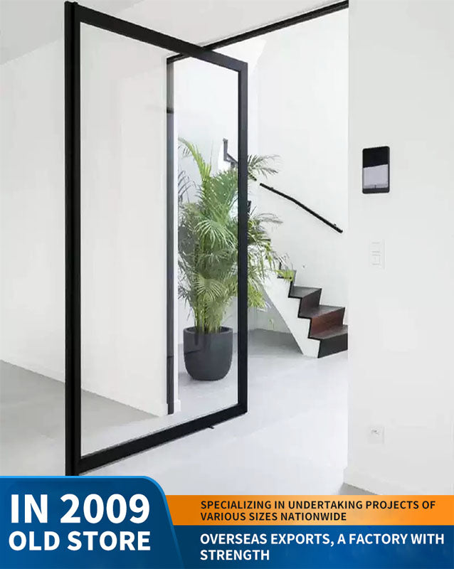 360-degree revolving door, central-axis glass door, meeting room and study partition