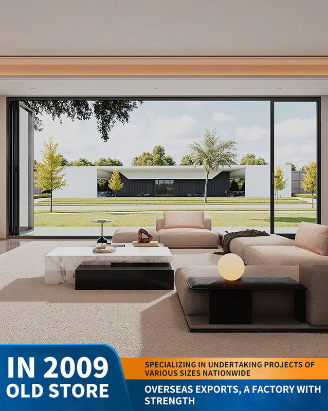 80 series heavy-duty aluminum alloy folding door: balcony and villa partition
