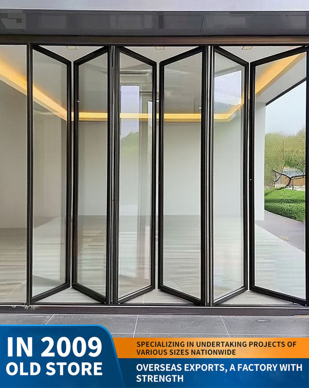 68 series heavy-duty folding door: sunroom anti-pinch aluminum alloy waterproof door