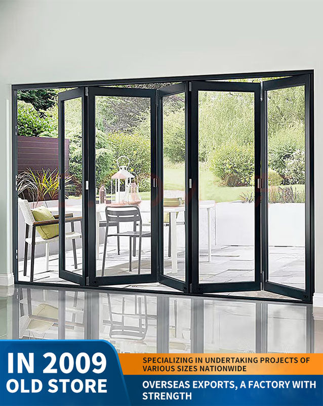68 series heavy-duty folding door: sunroom anti-pinch aluminum alloy waterproof door