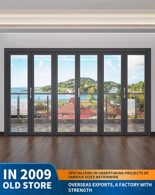 68 series heavy-duty folding door: sunroom anti-pinch aluminum alloy waterproof door