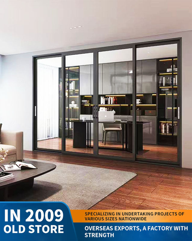 narrow-frame sliding door: kitchen and balcony glass door partition