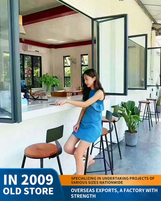 100 series double-folding window: aluminum alloy enclosed balcony
