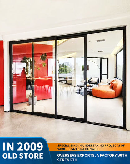 narrow-frame sliding door: kitchen and balcony glass door partition