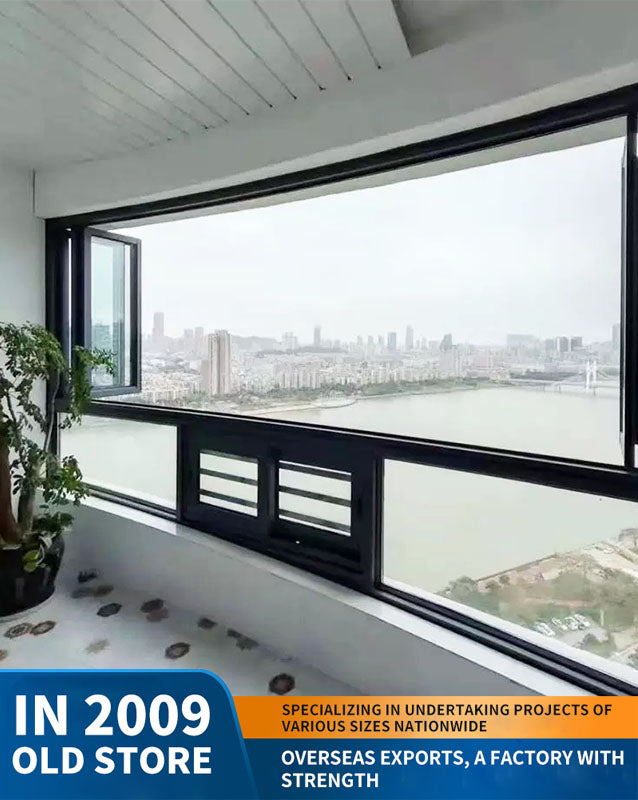 100 series double-folding window: aluminum alloy enclosed balcony