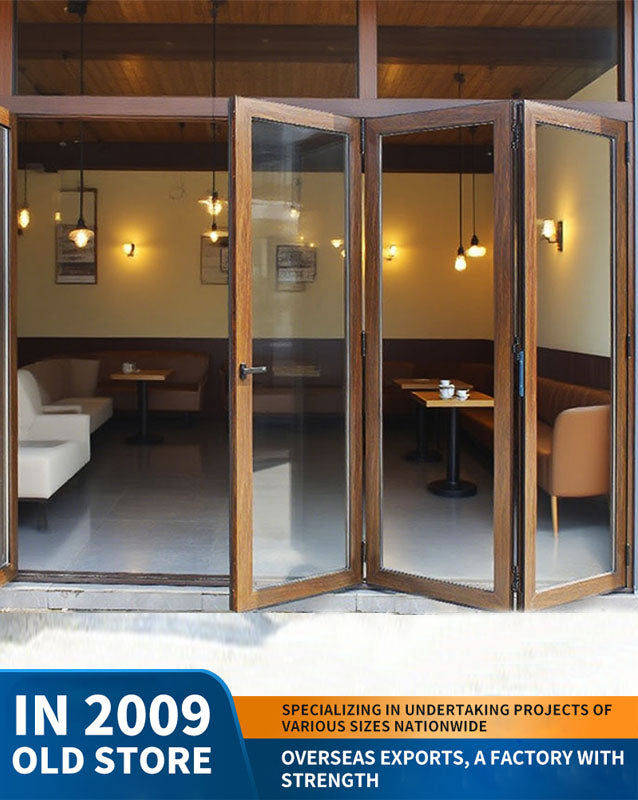 75 series heavy-duty folding door: car wash, garage tempered glass folding door
