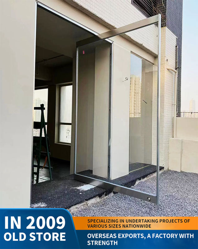 360-degree revolving door, central-axis glass door, meeting room and study partition