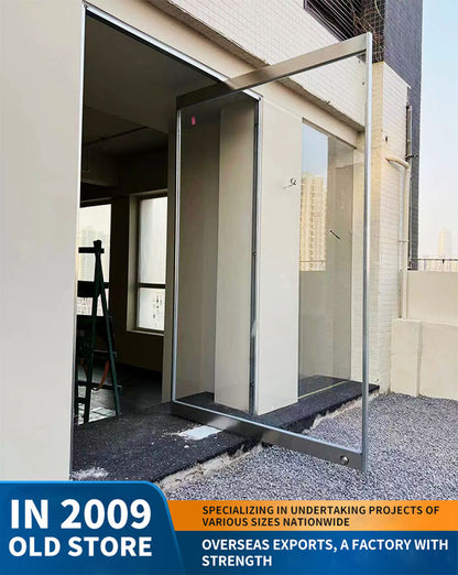 360-degree revolving door, central-axis glass door, meeting room and study partition