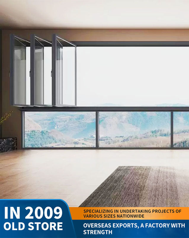 100 series double-folding window: aluminum alloy enclosed balcony