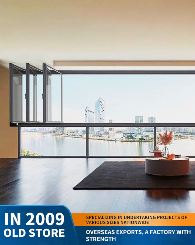 100 series double-folding window: aluminum alloy enclosed balcony
