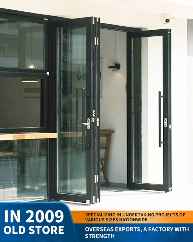 75 series heavy-duty folding door: car wash, garage tempered glass folding door