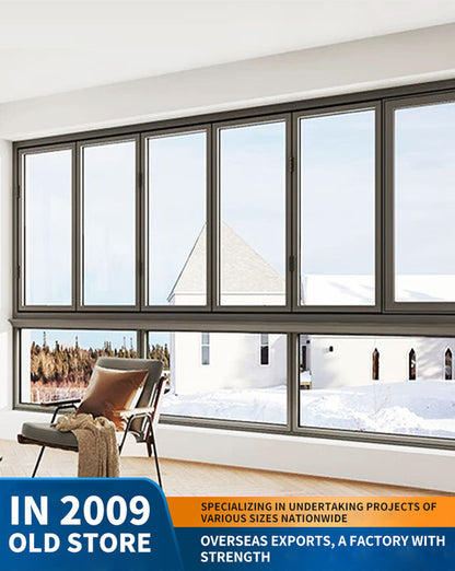 100 series double-folding window: aluminum alloy enclosed balcony