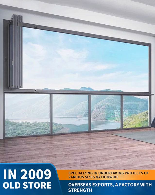 100 series double-folding window: aluminum alloy enclosed balcony