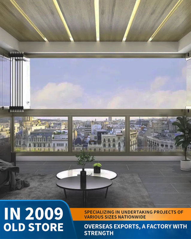 100 series double-folding window: aluminum alloy enclosed balcony