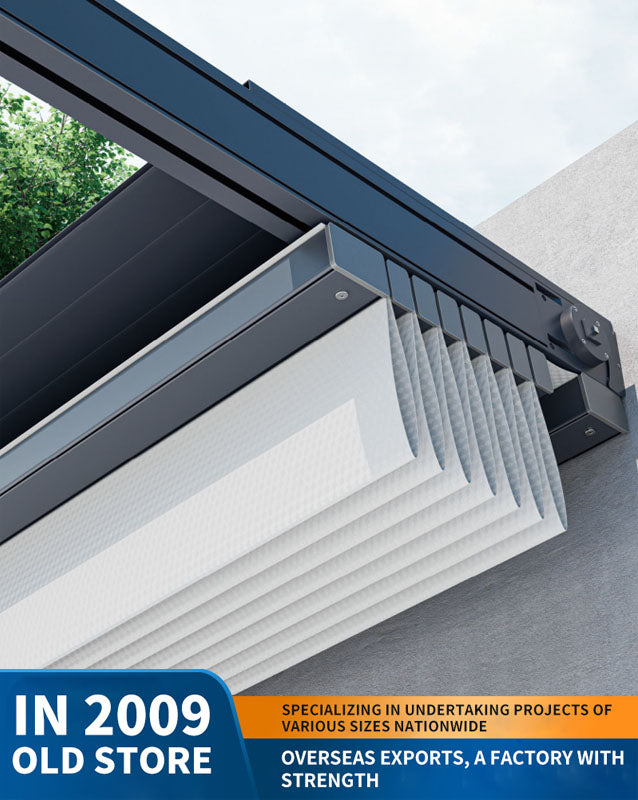 aluminum alloy pavilion, courtyard outdoor sunshade and rain shelter