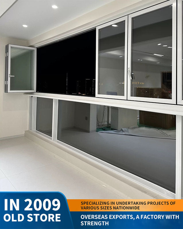 100 series double-folding window: aluminum alloy enclosed balcony