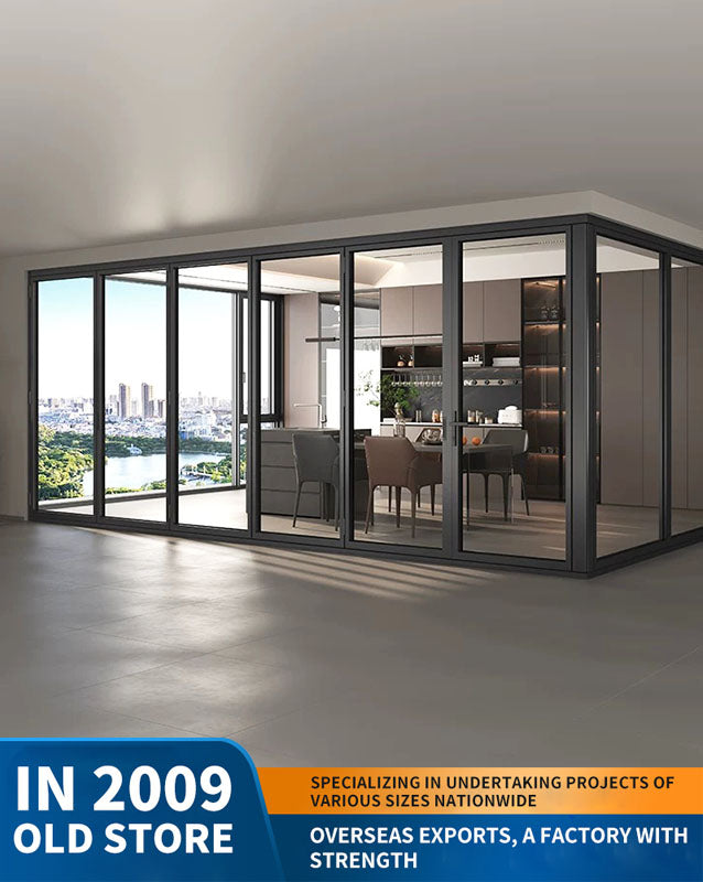 80 series heavy-duty aluminum alloy folding door: balcony and villa partition