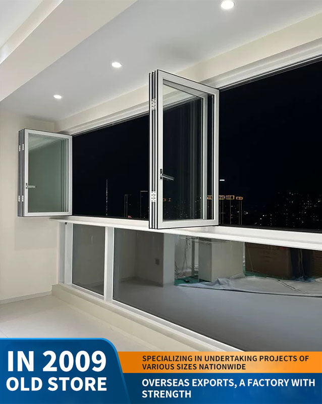 100 series double-folding window: aluminum alloy enclosed balcony