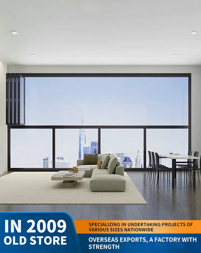 100 series double-folding window: aluminum alloy enclosed balcony