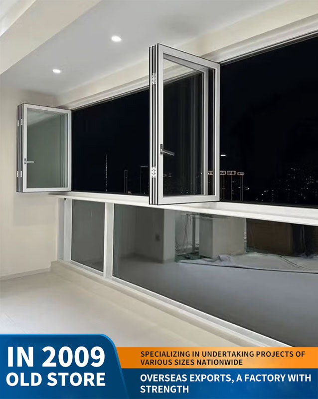 100 series double-folding window: aluminum alloy enclosed balcony