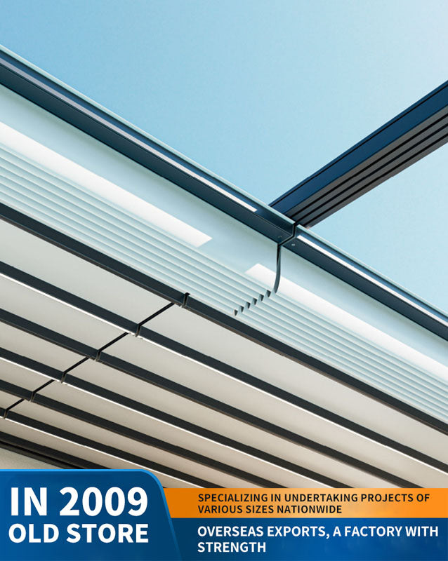 aluminum alloy pavilion, courtyard outdoor sunshade and rain shelter