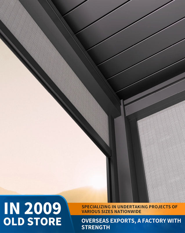 aluminum alloy pavilion, courtyard outdoor sunshade and rain shelter