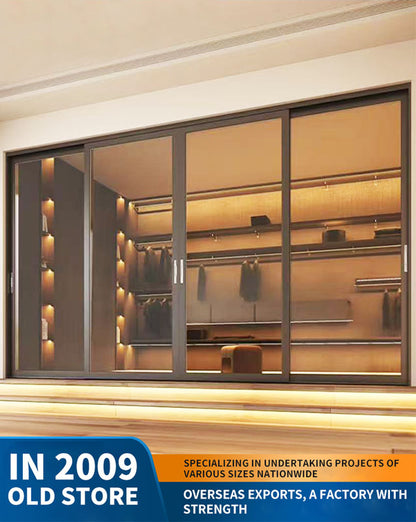 narrow-frame sliding door: kitchen and balcony glass door partition