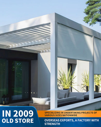 aluminum alloy pavilion, courtyard outdoor sunshade and rain shelter