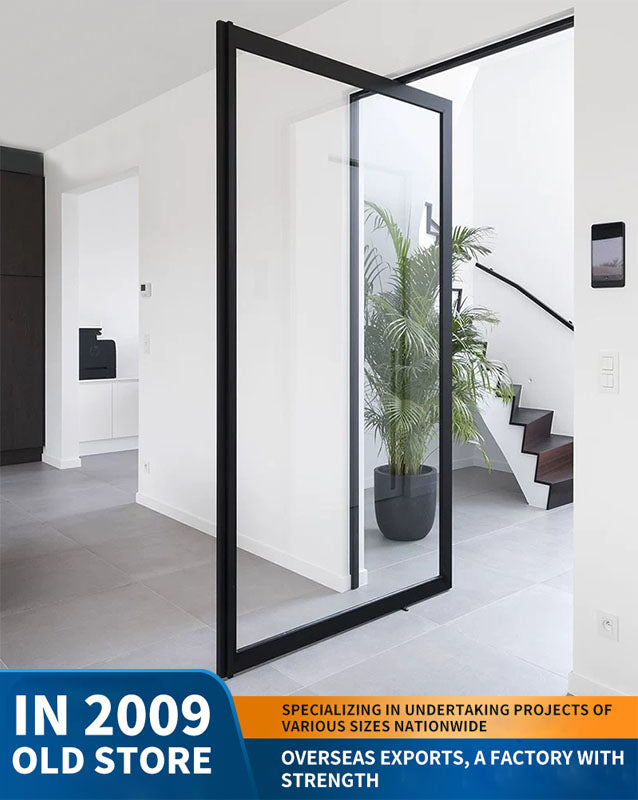 360-degree revolving door, central-axis glass door, meeting room and study partition