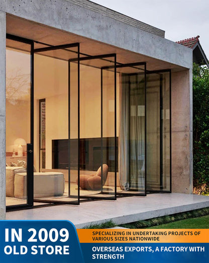 360-degree revolving door, central-axis glass door, meeting room and study partition