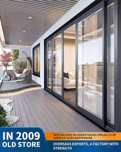 narrow-frame sliding door: kitchen and balcony glass door partition