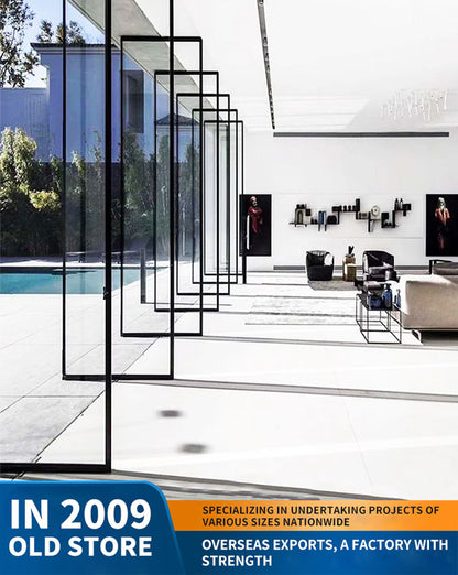360-degree revolving door, central-axis glass door, meeting room and study partition
