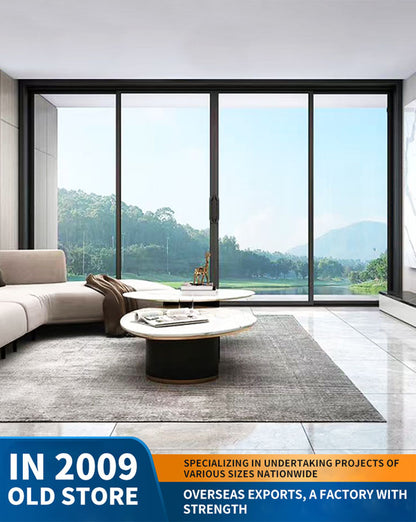 narrow-frame sliding door: kitchen and balcony glass door partition