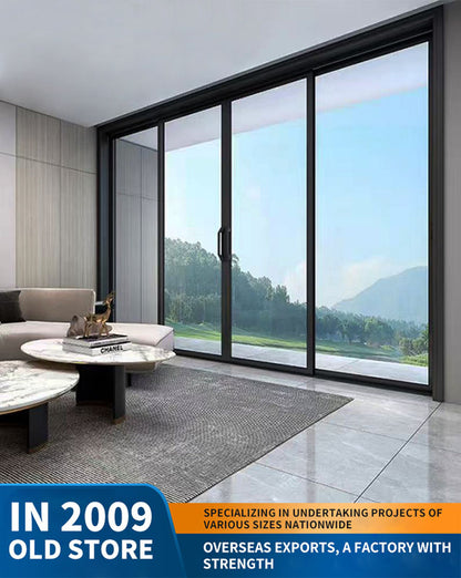 narrow-frame sliding door: kitchen and balcony glass door partition