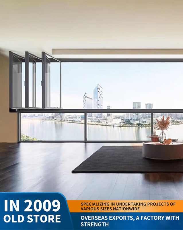 100 series double-folding window: aluminum alloy enclosed balcony