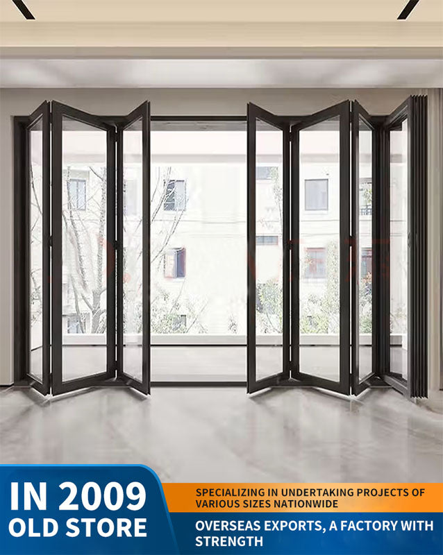 68 series heavy-duty folding door: sunroom anti-pinch aluminum alloy waterproof door