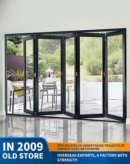 68 series heavy-duty folding door: sunroom anti-pinch aluminum alloy waterproof door