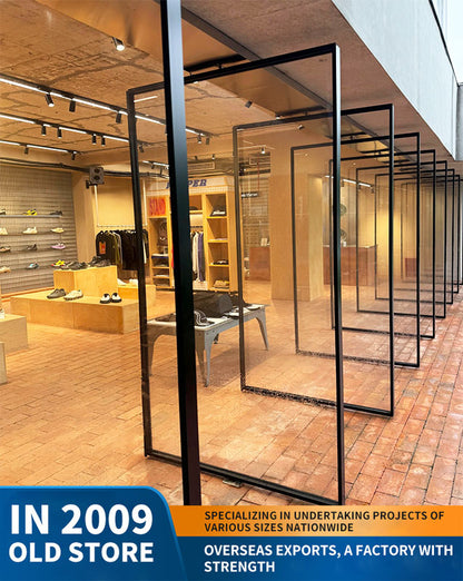 360-degree revolving door, central-axis glass door, meeting room and study partition