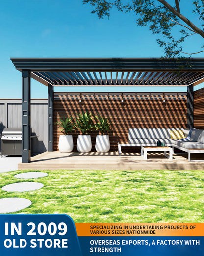aluminum alloy pavilion, courtyard outdoor sunshade and rain shelter