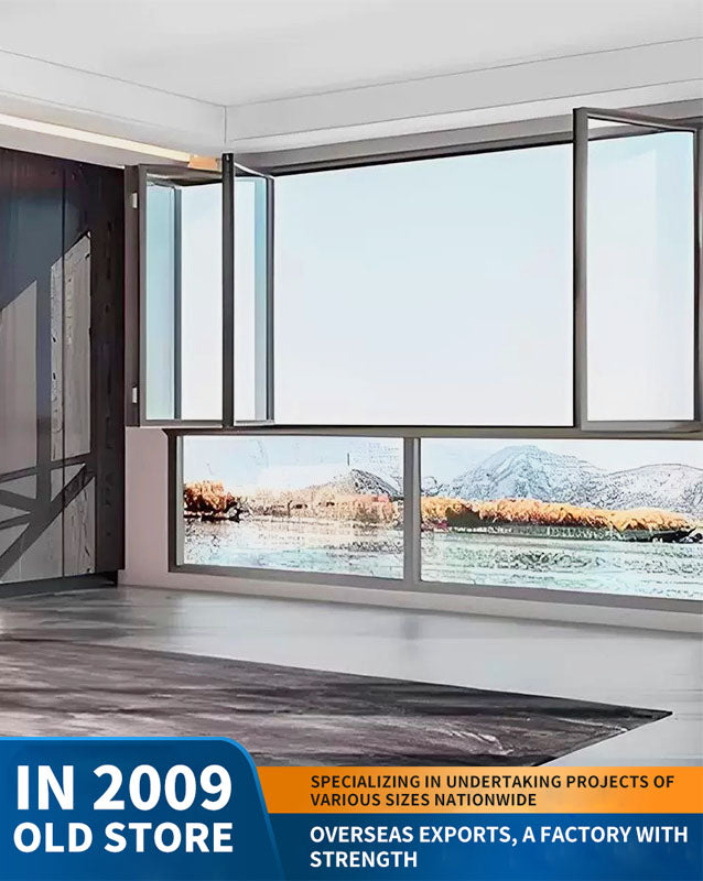 100 series double-folding window: aluminum alloy enclosed balcony