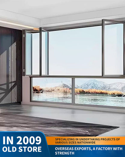 100 series double-folding window: aluminum alloy enclosed balcony