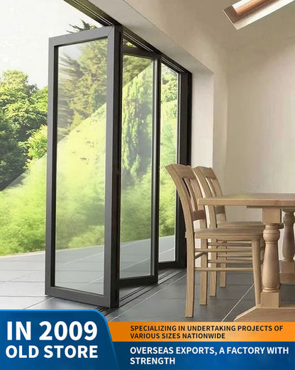 68 series heavy-duty folding door: sunroom anti-pinch aluminum alloy waterproof door